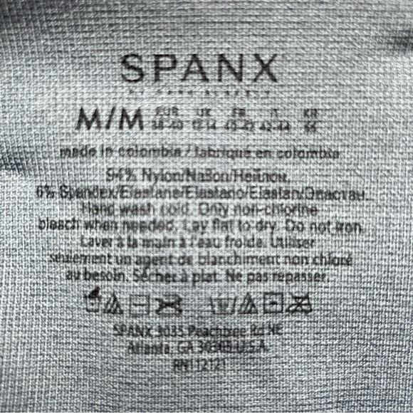 Spanx Look at Me Now Seamless Leggings In Indigo Watercolor Tie Dye Size M EUC - Picture 5 of 9